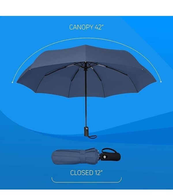 3 fold AUTOMATIC UMBRELLA  WITH LETHAR POUCH ONLY