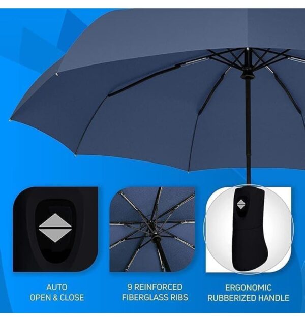 3 fold AUTOMATIC UMBRELLA  WITH LETHAR POUCH ONLY - Image 3